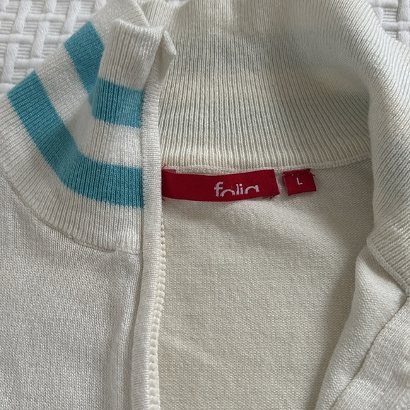 Folio two way zippered sweater, size L. - Picture 4 of 6